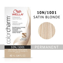 Load image into Gallery viewer, 10N / 1001 SATIN BLONDE WELLA Color Charm Permanent Liquid Hair Color for Gray Coverage