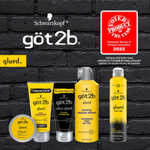 Load image into Gallery viewer, Got2B Schwarzkopf Glued Spiking Glue Hair Gel, Water Resistant, Strong Hold for Up to 72 Hours 6oz