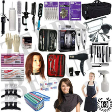 Load image into Gallery viewer, Hair School Kit Travel Bag Professional Beauty Barber Set Salon Andis Combo Cutting Clipper Trimmer - Liberty Beauty Supply