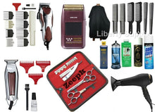 Cargar imagen en el visor de la galería, Barber Starter Kit - Beauty School Kits Clippers Trimmers Shavers Economy Wahl Clippers Practical Exam Approved