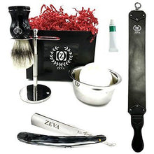 Load image into Gallery viewer, Mens Straight Razor Traditional Wet Shave Grooming Kit 5/8" Carbon Steel hollow - Liberty Beauty Supply