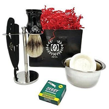 Load image into Gallery viewer, Shavette Men Shaving Classic Straight Razor Barber Knife Black 100 Derby Blade - Liberty Beauty Supply