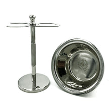 Load image into Gallery viewer, Shaving Stand for Safety Razor and Shaving Brush with Mug for Cream Stainless - Liberty Beauty Supply