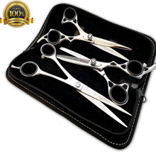 Cargar imagen en el visor de la galería, Juego De Tijeras Profesionales Para Cabello Estuche Peine Tijera Dentada, Capa - Liberty Beauty Supply