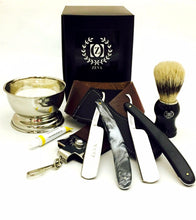 Cargar imagen en el visor de la galería, Straight Razors Dovo Paste Strap Cup Soap Bag Shaving Set in Gift Box for XMAS - Liberty Beauty Supply