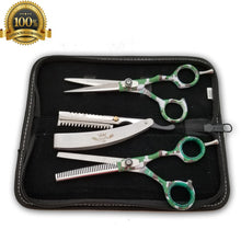 Load image into Gallery viewer, Professional Hair Cutting Japanese Scissors Thinning Barber Shears Set 5.5" USA - Liberty Beauty Supply