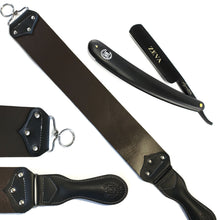 Load image into Gallery viewer, Mens Classic Straight Razor Wet Shave Gift Set with Drip Stand Full Matte Black - Liberty Beauty Supply