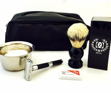 Load image into Gallery viewer, Men's Razors Shave Kit Zeva DE Long Handle Safety Razor Dorco Blades Replacement - Liberty Beauty Supply