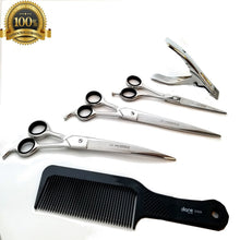 Load image into Gallery viewer, 10" Hair Cutting Pet Grooming Scissors Cutting Curved Thinning Shears Set Safety - Liberty Beauty Supply