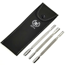 Cargar imagen en el visor de la galería, Spoon Cuticle Pusher Cleaner Trimmer Manicure Pedicure Nail Care Tools 4 Pc Set - Liberty Beauty Supply