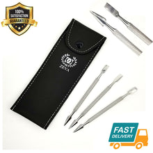Load image into Gallery viewer, 4 Pcs Beauty Nail Care Cuticle Pusher Spoon Trimmer File Manicure Pedicure Tools - Liberty Beauty Supply