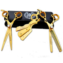 Load image into Gallery viewer, Professional Hair Styling GOLD Shears Cutting Scissors Salon Barber 6" TIJERAS - Liberty Beauty Supply