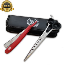 Cargar imagen en el visor de la galería, USA 8'' Hairdressing Shears Professional Thinning Cutting Hair Scissor TIJERAS - Liberty Beauty Supply