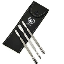 Cargar imagen en el visor de la galería, Spoon Cuticle Pusher Cleaner Trimmer Manicure Pedicure Nail Care Tools 4 Pc Set - Liberty Beauty Supply