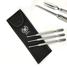 Cargar imagen en el visor de la galería, 4 Pcs Beauty Nail Care Cuticle Pusher Spoon Trimmer File Manicure Pedicure Tools - Liberty Beauty Supply