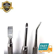 Load image into Gallery viewer, 4 Piece Professional Cuticle Pusher Trimmer Cutter Nipper Remover for Manicure - Liberty Beauty Supply