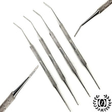 Load image into Gallery viewer, New Nail Pusher Cuticle Remover Manicure Pedicure Stainless Steel Set of 4 Tools Salon Oil Cleaner - Liberty Beauty Supply