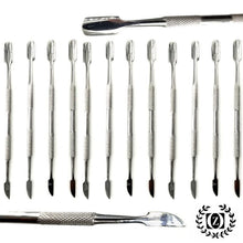 Load image into Gallery viewer, Pedicure Manicure Set. Nail Cuticle Spoon Pusher Remover Cut Tool SET of 12 Salon Oil Cleaner - Liberty Beauty Supply