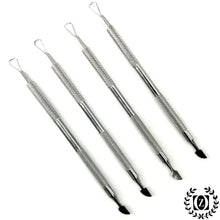 Load image into Gallery viewer, New Set 4 Pcs Manicure Pedicure Stainless Steel Tool Nail Pusher Cuticle Remover Care - Liberty Beauty Supply