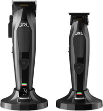 이미지를 갤러리 뷰어에 로드 , JRL Diamante Clipper &amp; Trimmer Set DI2025B – Brushless Motor, Fade Blade, Smart Clip Technology, Reset IQ Charge, 8200 RPM, 4-Hour Run Time for Barbers &amp; Stylists (Black)