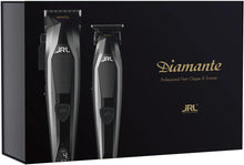 이미지를 갤러리 뷰어에 로드 , JRL Diamante Clipper &amp; Trimmer Set DI2025B – Brushless Motor, Fade Blade, Smart Clip Technology, Reset IQ Charge, 8200 RPM, 4-Hour Run Time for Barbers &amp; Stylists (Black)