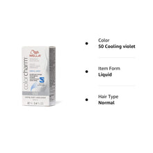 Load image into Gallery viewer, 050 COOLING VIOLET WELLA Color Charm Permanent Liquid Hair Color for Gray Coverage