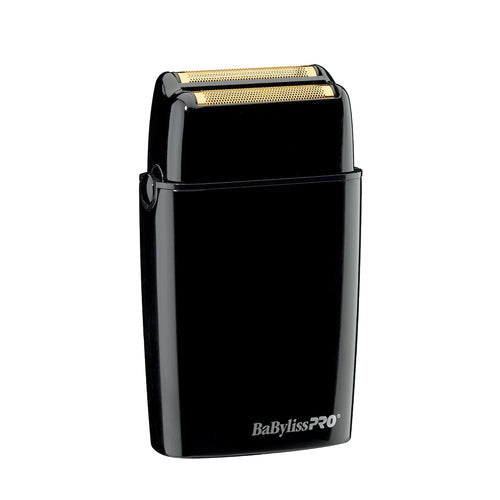 BaBylissPRO FOILFX02 Professional Metal Double Foil Shaver Black | Hypoallergenic Cordless Electric Razor for Barbers & Travel | Black Ultimate Close Shave for Head, Beard, & Neck