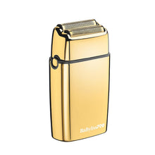 Load image into Gallery viewer, BaBylissPRO METALFX Double Foil Shaver, GOLD Handheld Electric Razor for Travel, Portable Cordless Close Face Shaver for Head, Beard, &amp; Neck