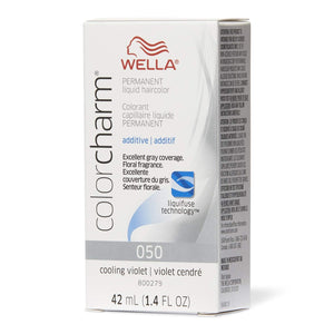 050 COOLING VIOLET WELLA Color Charm Permanent Liquid Hair Color for Gray Coverage