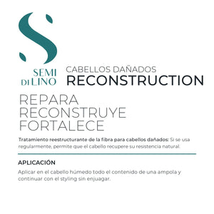 Alfaparf Milano Semi Di Lino Reconstruction Reparative Lotion for Damaged Hair - Repairs, Provides Shine and Softness, Adds Body - Includes 6 Vials - Professional Leave-In Treatment - 2.64 Fl Oz