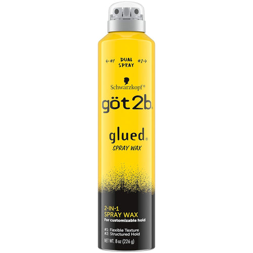 Got2b Glued Spray Wax with 2-in-1 Dual Nozzle, 8 oz