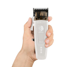 Cargar imagen en el visor de la galería, STYLECRAFT Saber 2 WHITE Professional Cordless Brushless Motor Hair Clipper Full metal body, EON brushless motor, Up to 7200 RPM, DLC Echo blade, Taper brackets, Zero-gap, USB-C, Up to 2.5-hr runtime