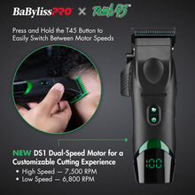 Cargar imagen en el visor de la galería, BaBylissPRO x Tomb45 Dual-Speed Wireless Charging Hair Clipper | Black Titanium Fade Blade | Pro Barber Tool