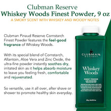 Cargar imagen en el visor de la galería, Clubman Pinaud Reserve Finest Powder Whiskey Woods 9oz/225g