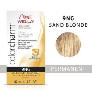 9NG -SAND BLONDE WELLA Color Charm Permanent Liquid Hair Color for Gray Coverage