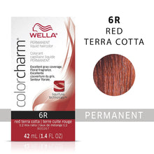 Cargar imagen en el visor de la galería, 6R -RED TERRA COTTA WELLA Color Charm Permanent Liquid Hair Color for Gray Coverage