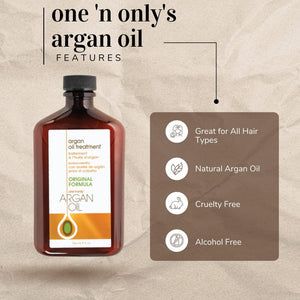 One 'n Only Argan Oil Hair Treatment - Hair Oil Smoothes and Strengthens Dry Damaged Hair, Eliminates Frizz, Creates Brilliant Shines, Non-Greasy Formula, 8 Fl. Oz