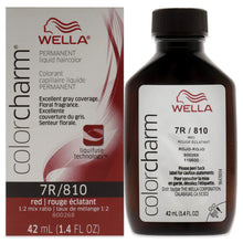 Cargar imagen en el visor de la galería, 7R / 810 -RED-RED WELLA Color Charm Permanent Liquid Hair Color for Gray Coverage