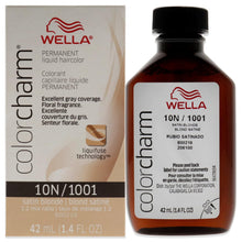 Load image into Gallery viewer, 10N / 1001 SATIN BLONDE WELLA Color Charm Permanent Liquid Hair Color for Gray Coverage