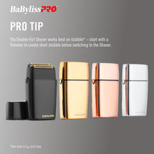 Load image into Gallery viewer, BaBylissPRO FOILFX02 Professional Metal Double Foil Shaver Black | Hypoallergenic Cordless Electric Razor for Barbers &amp; Travel | Black Ultimate Close Shave for Head, Beard, &amp; Neck