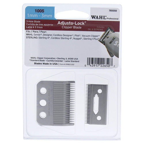 Wahl Professional Adjust-Lock 3-Hole 1mm-3mm Clipper Replacement Blade #1005