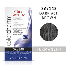 Cargar imagen en el visor de la galería, 3A / 148 DARK ASH BROWN WELLA Color Charm Permanent Liquid Hair Color for Gray Coverage