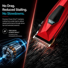 Load image into Gallery viewer, JRL Diamante 2025CY RED Professional Hair Clipper, Quiet Low Vibration Cordless Barber Fading Clipper, 8200 RPM Brushless Motor, Dual Speed Control, LED Display, 3500 mAh Battery