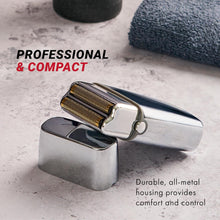 Cargar imagen en el visor de la galería, BaBylissPRO SILVERFX Cordless Metal Double Foil Shaver | Hypoallergenic Gold Foils | Professional Electric Razor for Ultra-Close Shave on Head, Beard, &amp; Neck
