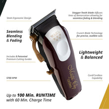 Cargar imagen en el visor de la galería, Wahl 5-Star Ultimate Cordless Barber Starter Kit - Clipper, Trimmer, Shaver Zeepk Razor with 100 Derby Blades