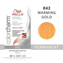 Cargar imagen en el visor de la galería, 042 Warming Gold WELLA Color Charm Permanent Liquid Hair Color for Gray Coverage