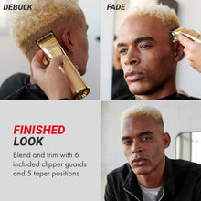 Cargar imagen en el visor de la galería, Ultimate Gold FX Master Barber Kit | BaBylissPRO Clipper &amp; Trimmer Set, Pro Shears, Shaver, &amp; Deluxe Case for Men