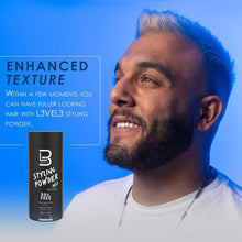 Load image into Gallery viewer, L3 Level 3 Styling Powder - Natural Look Mens Powder - Easy to Apply with No Oil or Greasy Residue