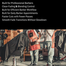 Cargar imagen en el visor de la galería, JRL Diamante 2025C Professional Hair Clipper, Quiet Low Vibration Cordless Barber Fading Clipper, 8200 RPM Brushless Motor, Dual Speed Control, LED Display, 3500 mAh Battery, Orange