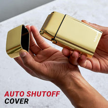 Load image into Gallery viewer, BaBylissPRO METALFX Double Foil Shaver, GOLD Handheld Electric Razor for Travel, Portable Cordless Close Face Shaver for Head, Beard, &amp; Neck
